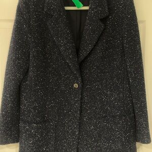 Chic Navy Speckled Coat